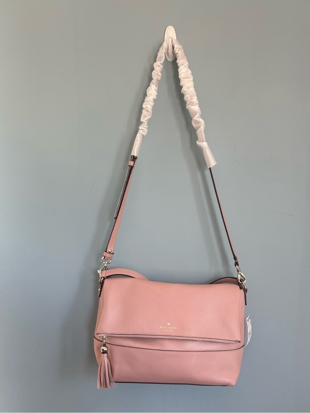 New Kate Spade Pink Leather Crossbody Shoulder Bag